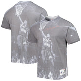 Heather Gray Clyde Drexler Houston Rockets Above The Rim T-Shirt | NBA