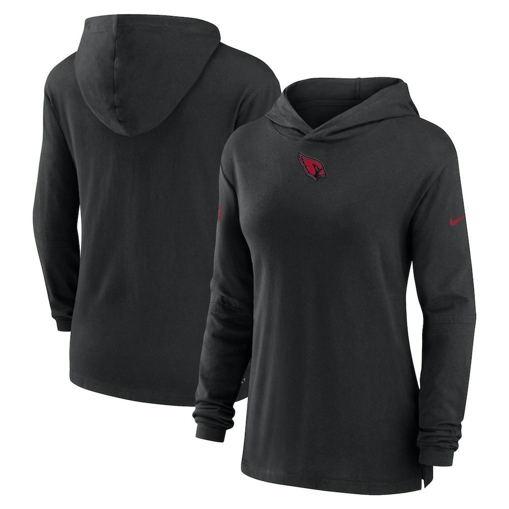 Arizona Cardinals Women's Sideline Performance Long Sleeve Hoodie T-Shirt | NFL Discount