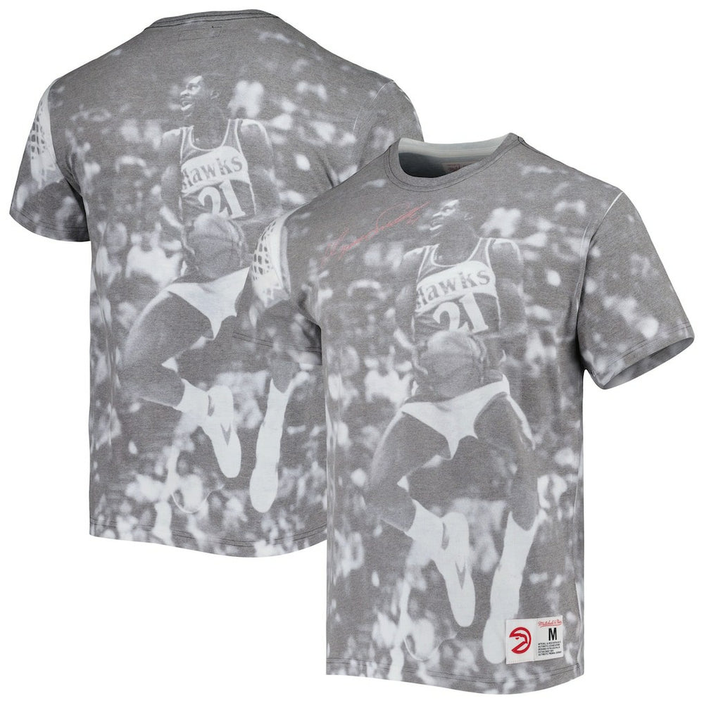 Heather Gray Dominique Wilkins Atlanta Hawks Above The Rim T-Shirt | NBA
