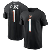 Cincinnati Bengals Ja'Marr Chase Player Name & Number T-Shirt | NFL Hot