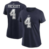 Dallas Cowboys Dak Prescott Women's Player Name & Number T-Shirt | NFL Online