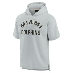 Miami Dolphins Unisex Elements Super Soft Fleece Short Sleeve Pullover Hoodie | NFL Sale