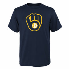 Milwaukee Brewers Youth Logo Primary Team T-Shirt - MLB T-shirts