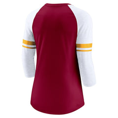 Washington Commanders Women's Fashion 3/4-Sleeve Lightweight Raglan Fashion T-Shirt | NFL US