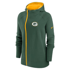 Green Bay Packers Women's Asymmetrical Raglan Full-Zip Hoodie | NFL Sale