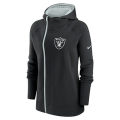 Las Vegas Raiders Women's Asymmetrical Raglan Full-Zip Hoodie | NFL Discount
