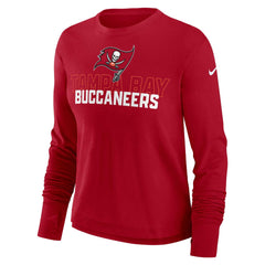 Tampa Bay Buccaneers Women's Modest Crop Performance Long Sleeve T-Shirt | NFL Sale
