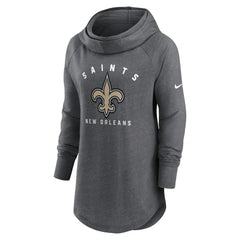 New Orleans Saints Women's Raglan Funnel Neck Pullover Hoodie | NFL Outlet
