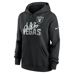 Las Vegas Raiders Women's Wordmark Club Fleece Pullover Hoodie | NFL Online