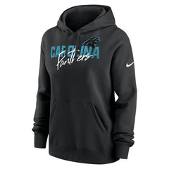 Carolina Panthers Women's Wordmark Club Fleece Pullover Hoodie | NFL Hot