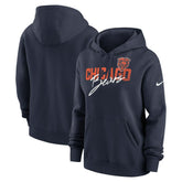 Chicago Bears Women's Wordmark Club Fleece Pullover Hoodie | NFL New