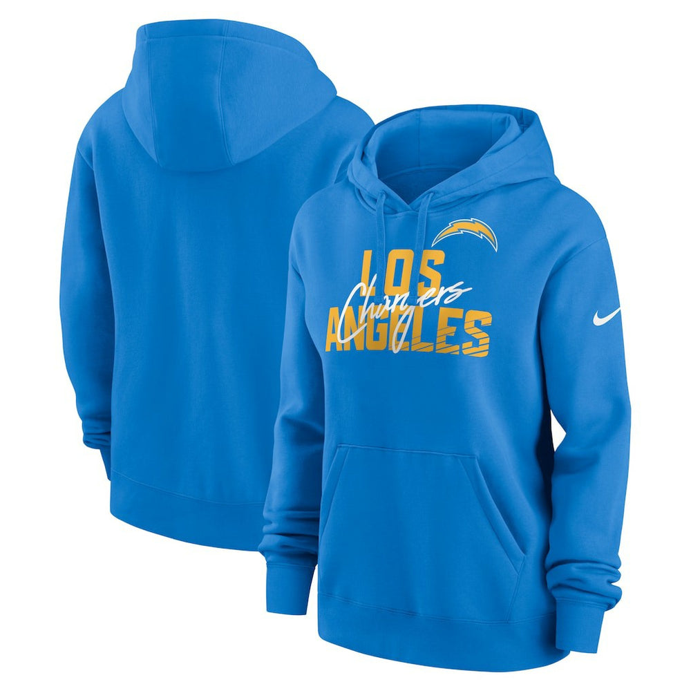 Los Angeles Chargers Women's Wordmark Club Fleece Pullover Hoodie | NFL Discount