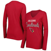 Arizona Cardinals G-III 4Her by Carl Banks Women's Post Season Long Sleeve V-Neck T-Shirt | NFL On sale