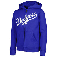 Los Angeles Dodgers Youth Wordmark Full-Zip Fleece Hoodie - MLB Hoodies