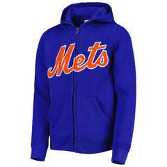 New York Mets Youth Wordmark Full-Zip Fleece Hoodie - MLB Hoodies