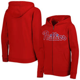 Philadelphia Phillies Youth Wordmark Full-Zip Fleece Hoodie - MLB Hoodies