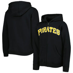 Pittsburgh Pirates Youth Wordmark Full-Zip Fleece Hoodie - MLB Hoodies