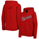 Washington Nationals Youth Wordmark Full-Zip Fleece Hoodie - MLB Hoodies