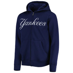New York Yankees Youth Wordmark Full-Zip Fleece Hoodie - MLB Hoodies