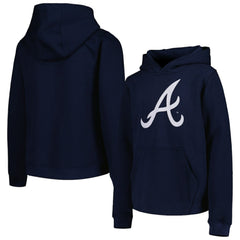 Atlanta Braves Youth Team Primary Logo Pullover Hoodie - MLB Hoodies