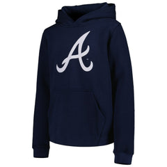 Atlanta Braves Youth Team Primary Logo Pullover Hoodie - MLB Hoodies
