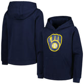 Milwaukee Brewers Youth Team Primary Logo Pullover Hoodie - MLB Hoodies