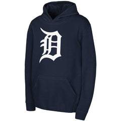 Detroit Tigers Youth Team Primary Logo Pullover Hoodie - MLB Hoodies