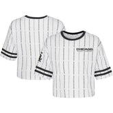 Chicago White Sox Girls Youth Ball Striped T-Shirt - MLB T-shirts