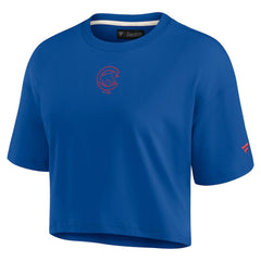 Chicago Cubs Fanatics Women's Elements Super Soft Boxy Cropped T-Shirt - MLB T-shirts