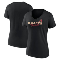 Arizona Diamondbacks Women's Back In Business V-Neck T-Shirt - MLB T-shirts