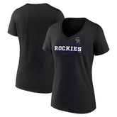 Colorado Rockies Women's Back In Business V-Neck T-Shirt - MLB T-shirts