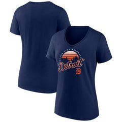 Detroit Tigers Women's One Champion V-Neck T-Shirt - MLB T-shirts