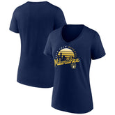 Milwaukee Brewers Women's One Champion V-Neck T-Shirt - MLB T-shirts