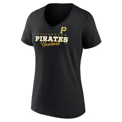 Pittsburgh Pirates Women's Back In Business V-Neck T-Shirt - MLB T-shirts