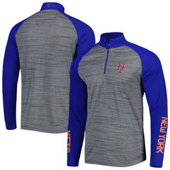 New York Mets Levelwear Vandal Raglan Quarter-Zip Top - MLB Tops