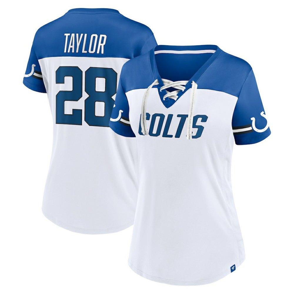 Indianapolis Colts Jonathan Taylor Women's Athena Name & Number V-Neck Top | NFL US