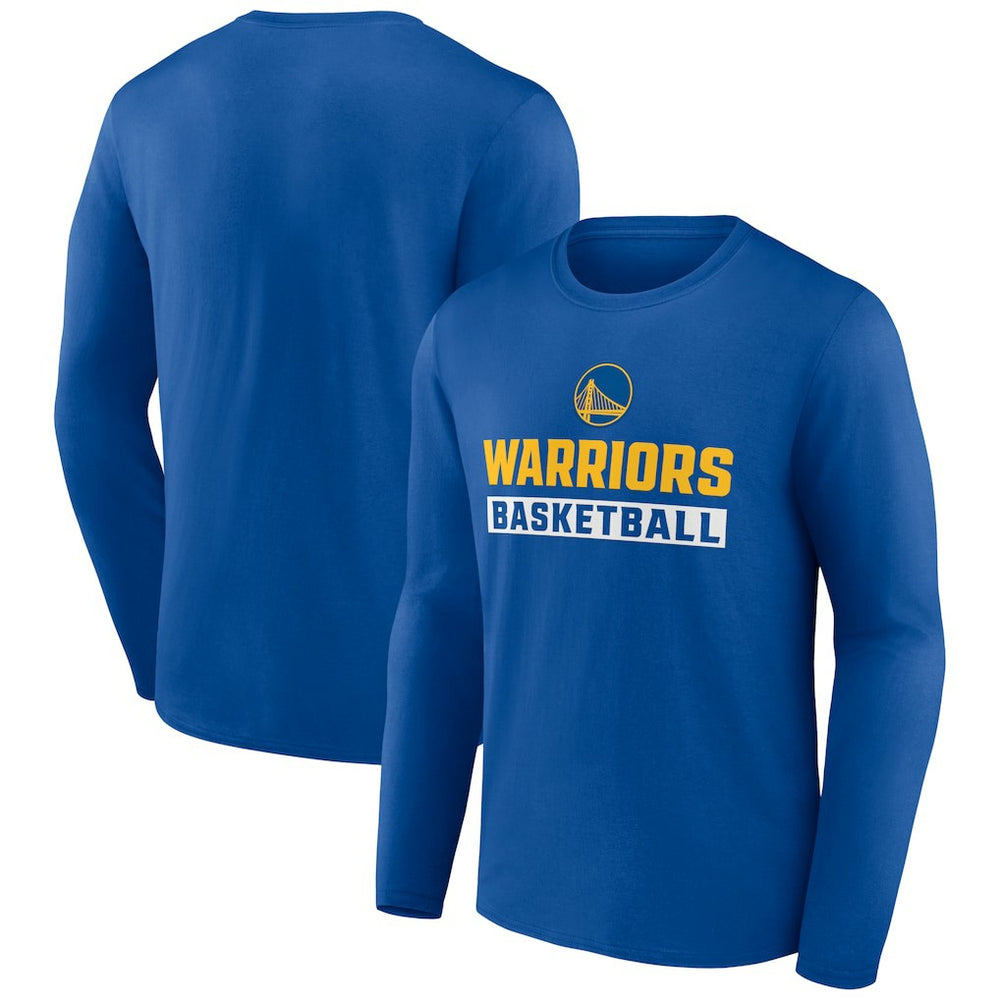 Royal Golden State Warriors Let's Go Long Sleeve T-Shirt sale | NBA