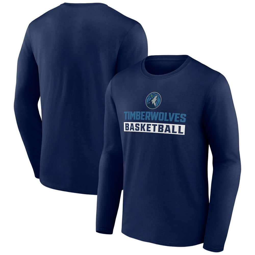 Navy Minnesota Timberwolves Let's Go Long Sleeve T-Shirt | NBA