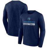 Navy Minnesota Timberwolves Let's Go Long Sleeve T-Shirt | NBA