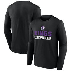 Black Sacramento Kings Let's Go Long Sleeve T-Shirt | NBA