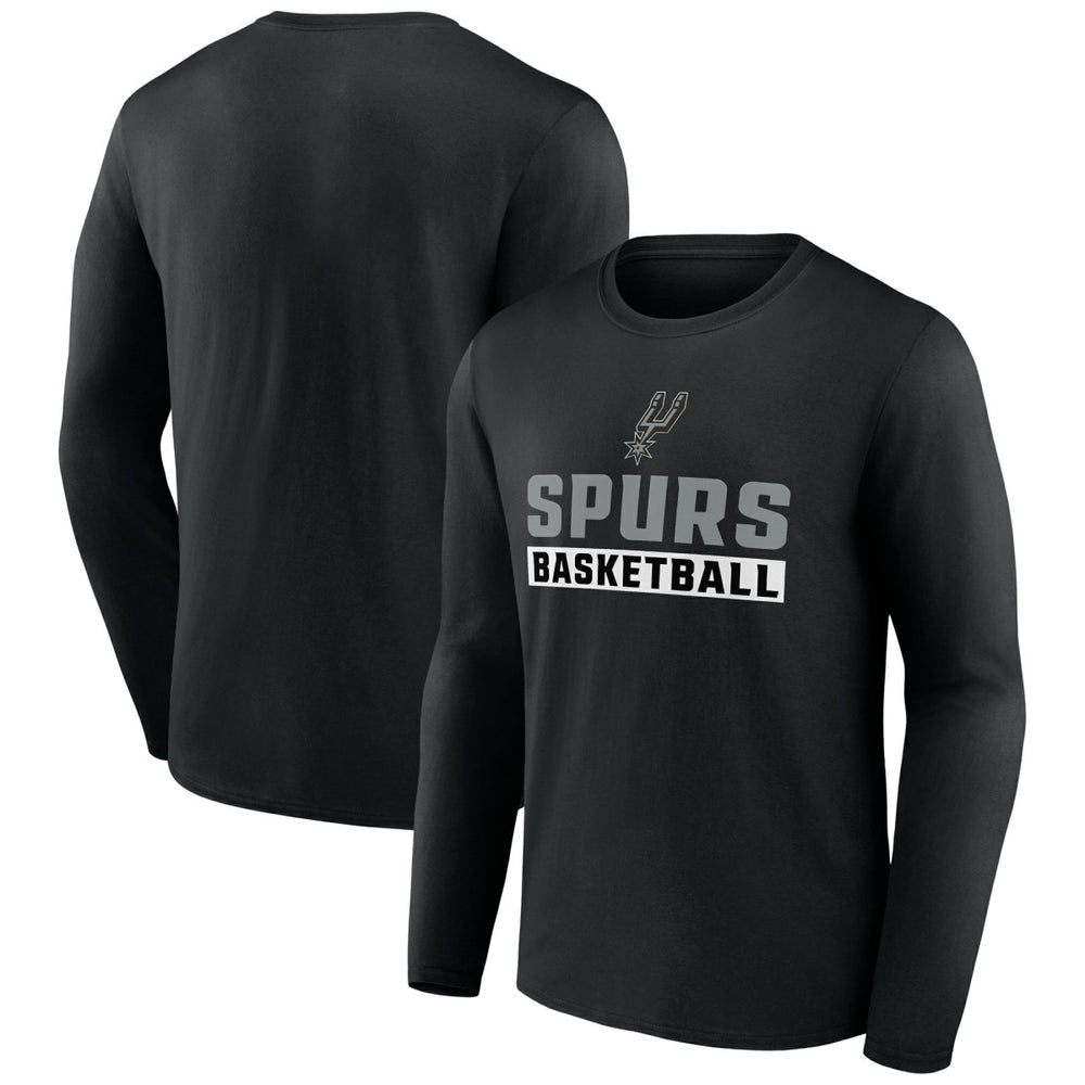 Black San Antonio Spurs Let's Go Long Sleeve T-Shirt | NBA