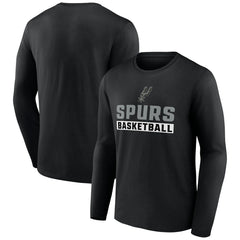 Black San Antonio Spurs Let's Go Long Sleeve T-Shirt | NBA