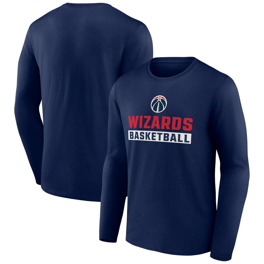 Navy Washington Wizards Let's Go Long Sleeve T-Shirt | NBA