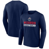 Navy Washington Wizards Let's Go Long Sleeve T-Shirt | NBA