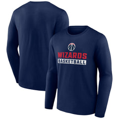 Navy Washington Wizards Let's Go Long Sleeve T-Shirt | NBA