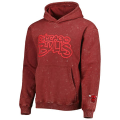 Red Chicago Bulls The Wild Collective Unisex Tonal Acid Wash Pullover Hoodie | NBA