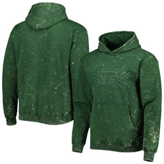 Hunter Green Milwaukee Bucks The Wild Collective Unisex Tonal Acid Wash Pullover Hoodie | NBA
