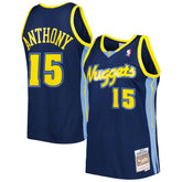 Navy Carmelo Anthony Denver Nuggets Hardwood Classics Swingman Jersey sale | NBA