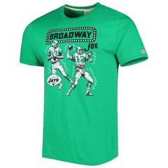 New York Jets Joe Namath Homage Unisex Unisex Caricature Retired Player Tri-Blend T-Shirt | NFL Hot