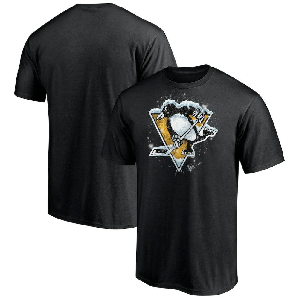 Pittsburgh Penguins Snow Logo T-Shirt - NHL T-shirts